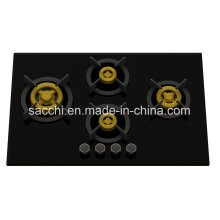 Supreme 4 Brass Burner Gas Hob (8mm Glass)